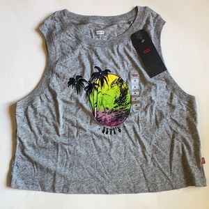 Levi’s graphic cropped muscle tank